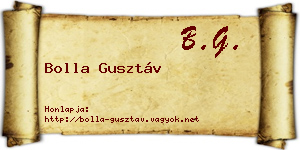 Bolla Gusztáv névjegykártya