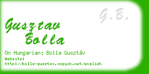 gusztav bolla business card